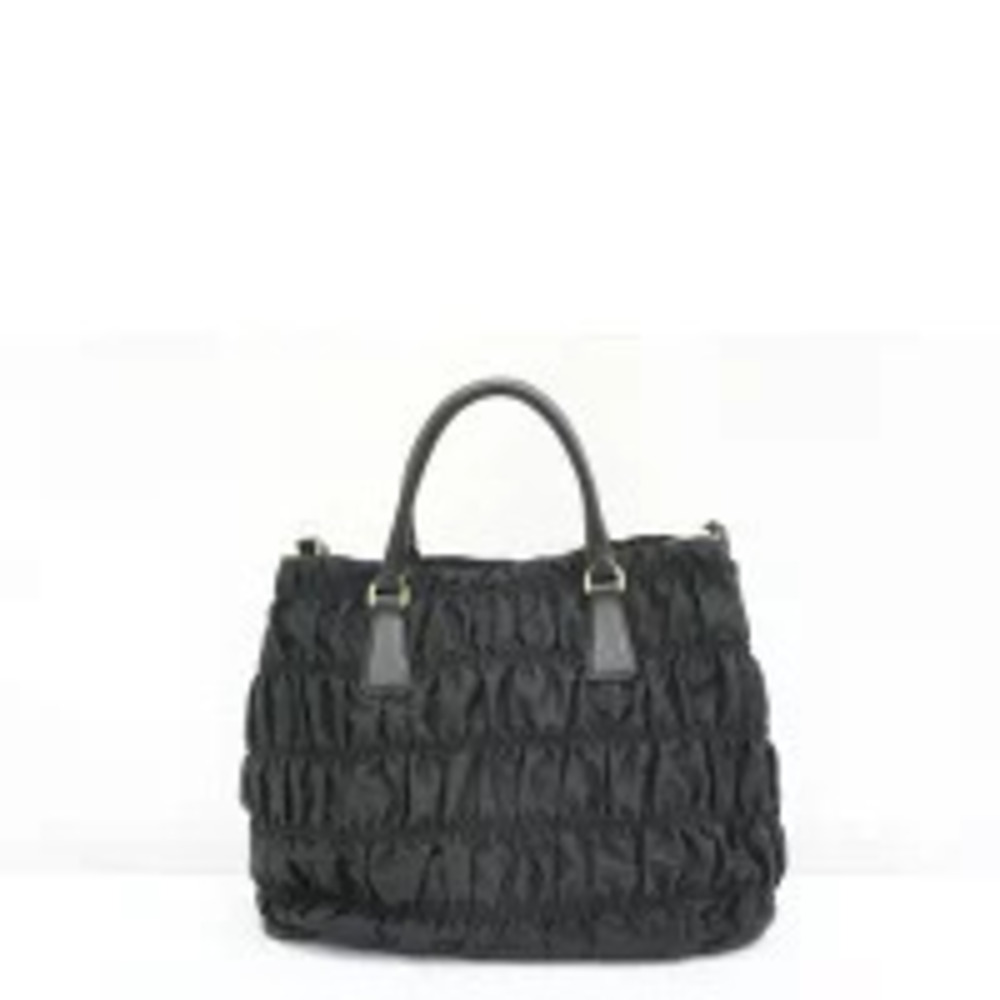 Prada Gaufre bag Tessuto black ruched Black